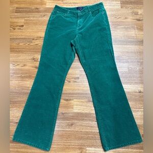 Talbots Teal Flare Corduroy Pants